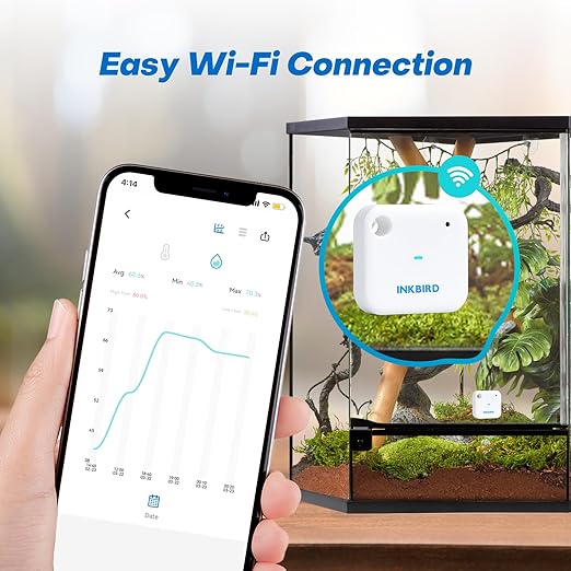 INKBIRD WiFi Thermometer Hygrometer Monitor, Smart Temperature Humidity Sensor IBS-TH3 with App Notification Alert, 1 Year Data Storage Export, Remote Monitor for Greenhouse Wine Cellar Baby Room - Image 8