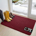 GORILLA GRIP SOAKSTOPPER Dog Door Mat, 48x30 Machine Washable Rug Absorbent Doormat Captures Moisture Mud Dirt, Quick Dry Soft Chenille Entryway Rugs Indoor Entrance Mats for Dog Paws, Burgundy by GorillaGrip