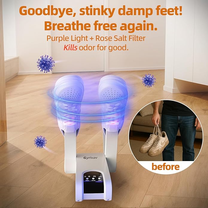 Boot Dryer for Work Boots, Electric Shoe Dryer 4 Drying Ports, Adjustable Telescopic, Portable Boot Dryer have Automatic Shut-Off Timer, Boots Warmer for Work Boots, Sneakers, Gloves, Helmets - Image 3