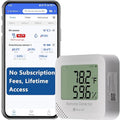 WiFi Temperature & Humidity Monitor, No Subscription 24/7 Remote Temp Sensor with Email, Text Alerts, Sound & Light Alarm, Idea for RV, Pet, Greenhouse, Farm, Freezer, Server Room,S22D by FALAIOT