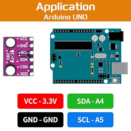 4pcs BME280 3.3V Sensor Module GY-BME280-3.3 Atmospheric Pressure Sensor Temperature Humidity Sensor I2C Interface Compatible with Arduino - Image 4