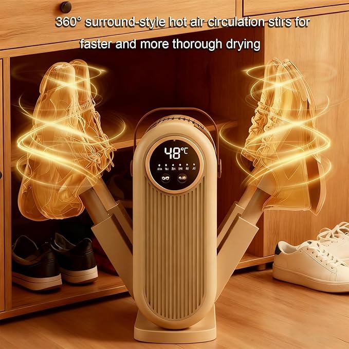 Portable Boot Dryer Folds for easy storage Constant-temperature dehumidification Features aromatherapy deodorization 360-minute timer 4 boot heaters Suitable for work boots ski boots sneakers socks - Image 4