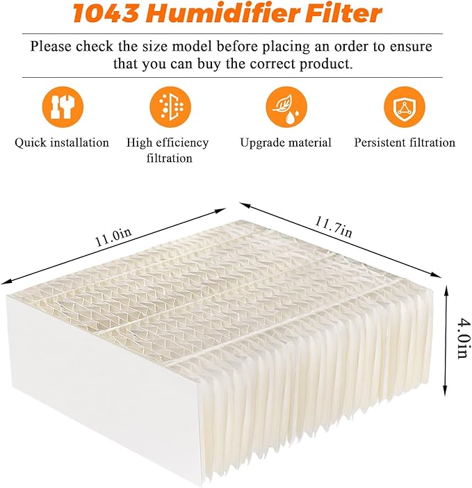 Blutoget 1043 Humidifier Wick Filter Compatible with Essick Air EP9 Series EP9500, EP9700, EP9800, EP9R500, EP9R800 821000 826000 826800 831000 &Bemis Space Saver 800 8000 Series Humidifiers - Image 6