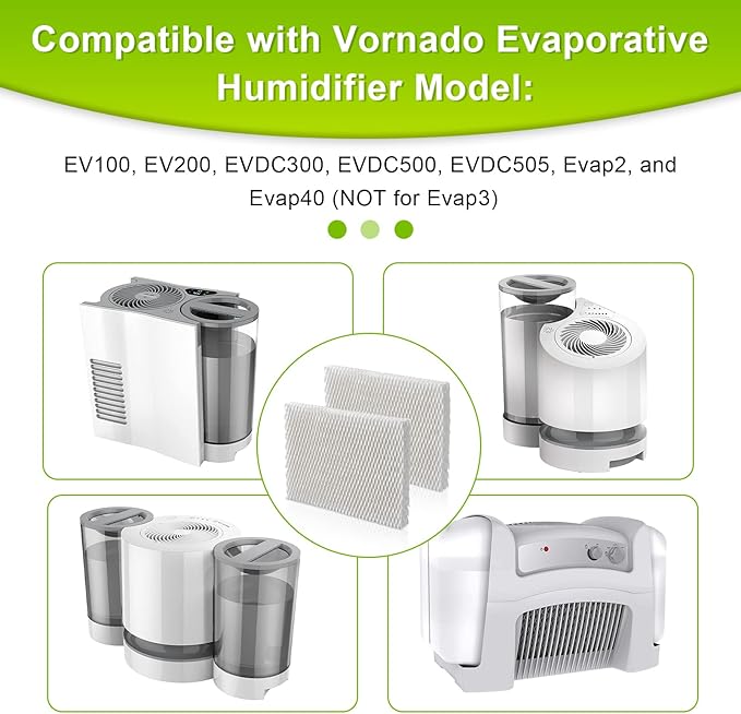 MD1-0034 Humidifier Filters Wick,Compatible with Vornado Humidifier Replacement Filter Model:Ev100,Ev200, Evap2,Evdc300,Evap40 Evdc500,Evaporative Humidifiers -(2 Pack) - Image 5