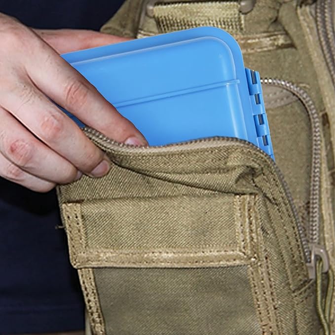 Ejoyous Waterproof Dry Storage Box, Waterproof Box Plastic Survival Container Shockproof Dry Storage Case with 2 U Shape Buckle for Fishing Camping Hiking - Image 7