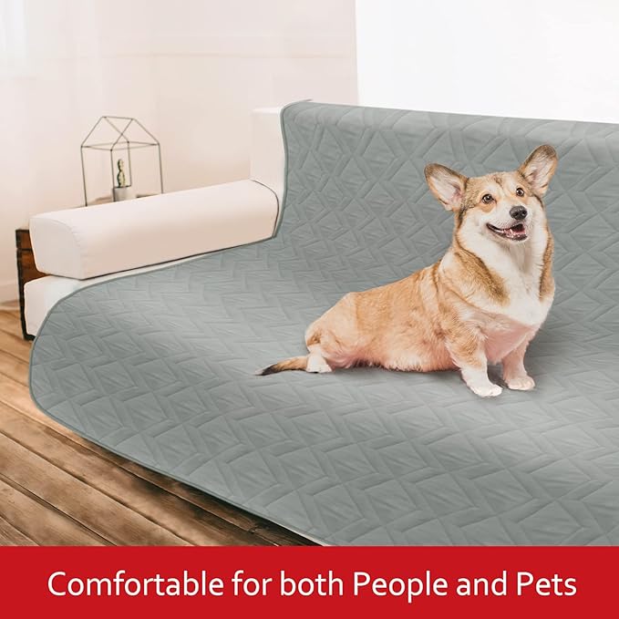 Waterproof Blanket 2 Pack Dog Bed Cover with Non-Skid Bottom, Couch Cover for Dogs, Mattress Protector Furniture Protector, Bed Couch Sofa(52" X 82") - Image 4