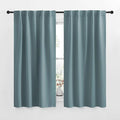NICETOWN Window Treatment Curtains Room Darkening Drapes - (Greyish Blue Color) 42 Width X 50 Drop Each Panel, 2 Panels Set, Curtains and Draperies for Kitchen by NICETOWN