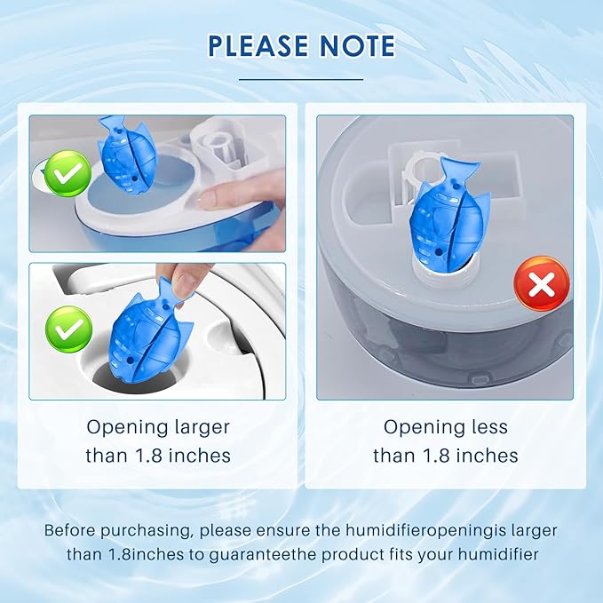 12 Pack Humidifier Cleaning Fish, Humidifier Cleaner for Most Humidifiers + Fish Tanks, Demineralization Cartridge to Purifie Water, Prevent Hard Water Build-Up, Reduce Scale to improve Humidification - Image 5