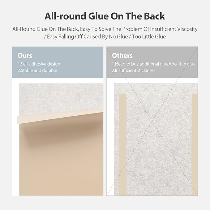 12 Pack Acoustic Panels Self Adhesive Sound Proof Foam, High Density Sound Acoustic Panel, 16X12X0.4 Inch 4:3 Rectangle Panels in Home, Office, Reccording Room, Studio,and more(Beige) - Image 4