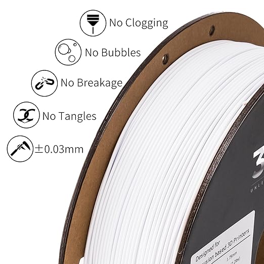 INLAND Micro Center PLA Plus 3D Printer Filament 1.75mm, 4 Pack Filament Bundle - PLA Pro Filament Dimensional Accuracy +/- 0.03 mm - 4 Pack White PLA+ - Image 4