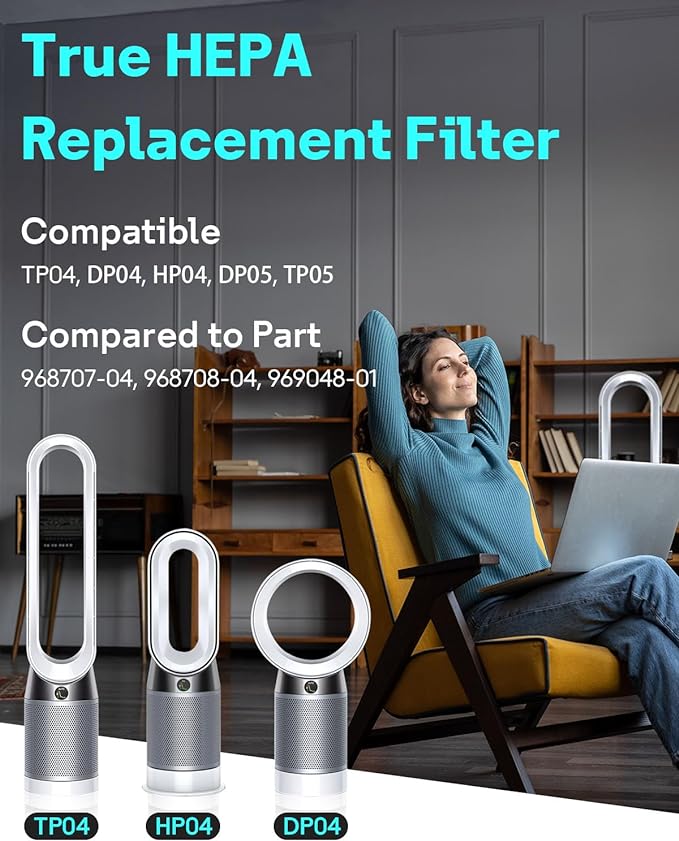 Leemone TP04 Replacement Filter Compatible with Dyson TP04 DP04 HP04 TP05 DP05 Air Purifier, 360° Combi Glass Filter & Activated Carbon Filter, 1 Pack - Image 3