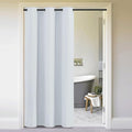 NICETOWN Temporary Portable Blackout Curtains for Sidelight Door, Insulating Privacy Soundproof Bifold Doors for Sliding Closet Doorway Entrance Hallway (1 Piece, 5ft Wide x 8ft Long, Greyish White) by NICETOWN