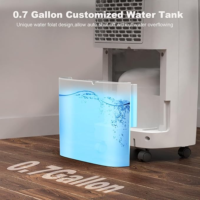 32-Pint Dehumidifier for Basement and Large Room - 2000 Sq. Ft, Quiet Dehumidifier for Large Capacity Room Home Bathroom Basements - Auto Continuous Drain Remove Moisture with Child Lock - Image 4