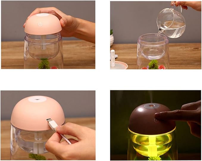 Micro Landscape Humidifier with Changing Led Light,Adjustable Mist Mode, Waterless Auto Shut-off,for Bedroom,Office,Car (green) - Image 2