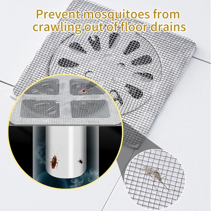 Disposable Hair Drain Stickers, 2025 Upgraded Disposable Floor Drain Filter Stickers, Bathroom Shower Drain Protector, Mesh Cover Floor Drain Sticker for Kitchen Bathroom Tub (20) - Image 6