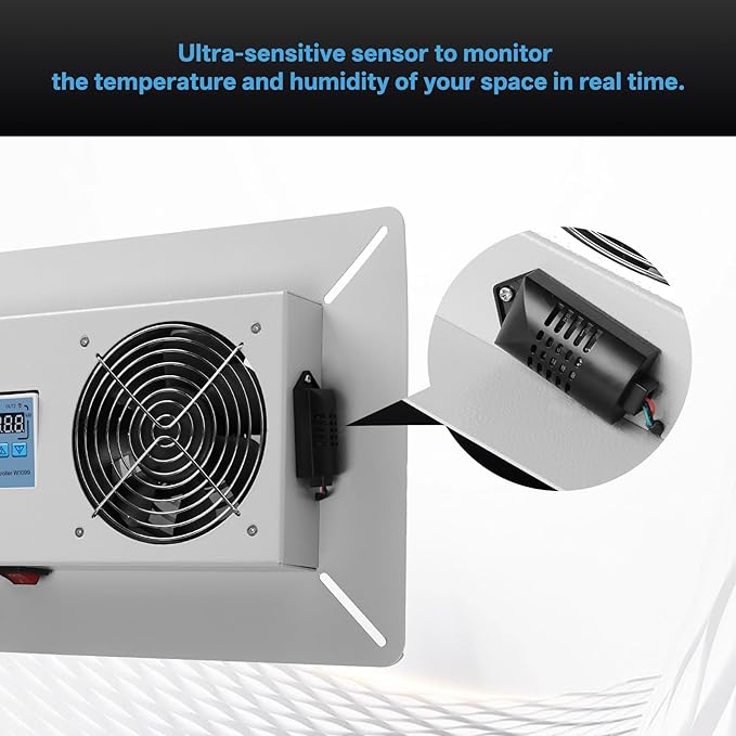 240 CFM Crawlspace Vent Fan, With Thermostat,Humidistat, Crawlspace Fans, For Moisture Reduction, Radon Mitigation, Freeze Protection, Ideal for Basement, Attic, Crawl Space Fan Vent(Air Out) - Image 7
