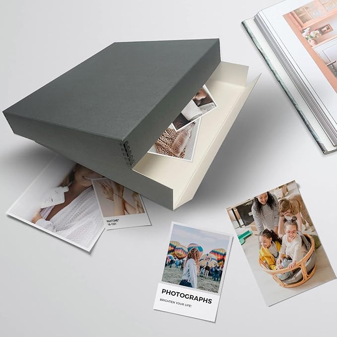 Lineco Museum Archival Storage Box, 17.75x22.75x3 in. Drop Front Design. Acid-Free with Metal Edge. Organize Photos, Pictures, Prints, Documents, Crafts, DIY. Gray, 1 Pack - Image 7