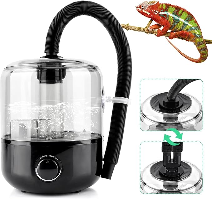 Reptile Humidifier Fogger, 3L Visible Tank Reptile Miste-r for Reptile & Amphibians Terrariums, with Hose Nozzle for Bearded Dragon/Lizard/Gecko/Snake/Tortoise/Moss - Image 2