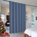 RYB HOME Privacy Room Divider Curtains Blackout Thermal Insulating Soundproof Partitions for Restroom Dorm Apartment Separator Kids Nursery Home Office Meeting, 1 Panel, Stone Blue, W 120 x L 96 inch by RYBHOME