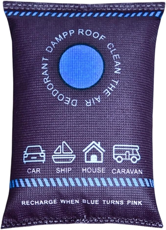 Reusable Dehumidifier Bags, Car Moisture Absorber for Windows Interior, Portable Condensation Prevention for Wardrobe, Closet, Basement, RV, Camper Storage (1, Purple) by Unknown