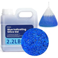 2.2LBS Desiccant Beads, Premium Blue Indicating Reusable Silica Gel Beads Bulk, Industry Standard 3-5 mm Desiccant Dehumidifier for 3D Filament, Electronic Devices, Camera, Documents, Safe (5PCS Bags) by Viktairy