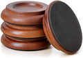 4 Pcs Solid Wood Upright Piano Caster Cups, Non-Slip & Anti-Noise for Floor Protectors Brown by Unknown