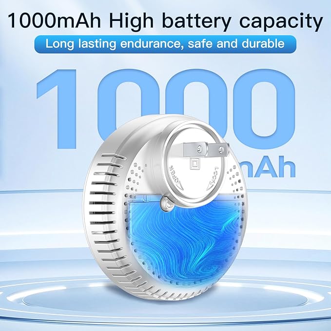 4-in-1 Ring Plug in Smoke & Carbon Monoxide Detectors Combination Built-in 1000mAh Backup Battery Plug&Play&Audible 85dB Smoke CO Temp Humidity Senor for Home Hotel Travel (White, 2 Pack) - Image 2