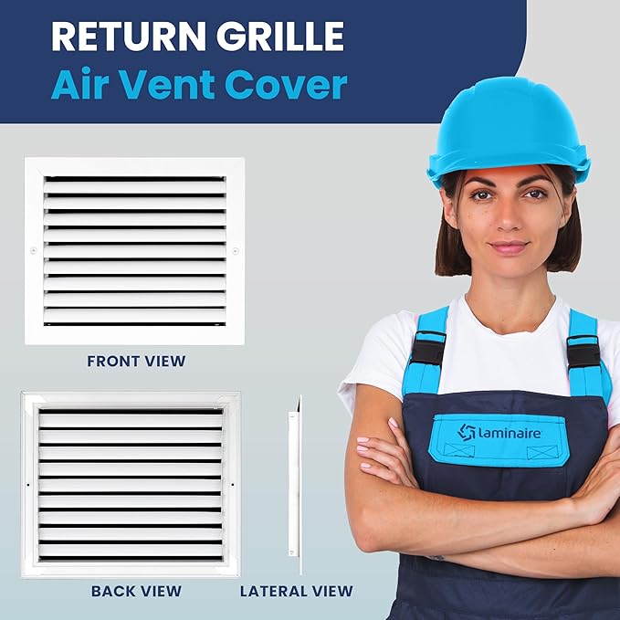 12x10 Inch (Duct Opening) Air Return Vent Cover Decorative – Premium Aluminum AC Vent Cover for Ceiling & Wall, Rustproof Grille, Ideal for Home HVAC Grille, Durable & Easy to Install by ACLAMINAIRE - Image 2