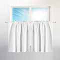 Barossa Design Waffle Weave Half Window Tier Curtains: Small Bathroom Window Curtains Waterproof with 36 inch Length Short Length for Cafe & Kitchen - White, 36"x36" for Each Panel, Set of 2 by BarossaDesign