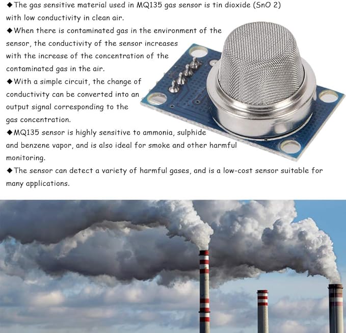 Ximimark 3Pcs MQ135 MQ-135 Air Quality Sensor Hazardous Gas Detection Module for Arduino - Image 3