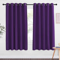 NICETOWN 66 Inch Long Blackout Curtains for Bedroom Living Room, Thermal Insulated Room Darkening Curtains, Light Blocking Blackout Drapes for Bedroom, 66" W x 66" L, 1 Panel, Royal Purple by NICETOWN