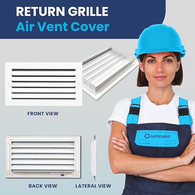 12x6 Inch (Duct Opening) Air Return Vent Cover Decorative – Premium Aluminum AC Vent Cover for Ceiling & Wall, Rustproof Grille, Ideal for Home HVAC Grille, Durable & Easy to Install by ACLAMINAIRE - Image 2