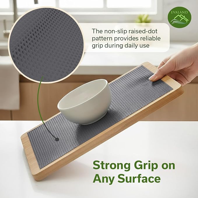 EVALAND Shelf Liners for Kitchen Cabinets Non-Adhesive 17.7" x 33 FT Grey Drawer Liner Non Slip, Washable Cabinet Liner, Waterproof Shelf Liners for Cabinets, Refrigerator Bathroom Pantry Cabinet Mat - Image 8