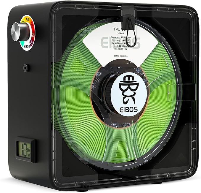 【EIBOS Official】 3D Printer Filament Dryer Easdry Box with Fan, Adjustable Temperature, Humidity Control & Spool Holder, Compatible with 1.75mm 2.85mm 3.00mm Nylon, PLA, ABS by EIBOSOfficial