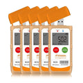Frigga M2D 5 Pack Multi-Use Temperature Data Logger USB Digital Temperature Recorder Reusable 14400 Points High Accuracy Thermometer Logger PDF CSV Report by Frigga