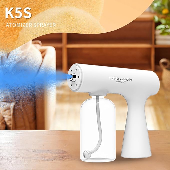 Handheld Humidifiers ，Atomizer Sprayer，Rechargeable ULV Nano Sprayer with Blue Light,Electrostatic ULV Atomizer Sprayer，Electrostatic Portable Sprayer - Image 2