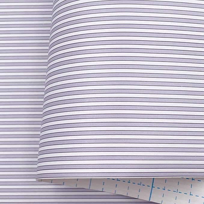 Yifely Blue White Stripes Shelf Liner Drawer Units Decor Sticker Self-Adhesive Furnitures Decor Paper 17.7 Inch by 9.8 Feet - Image 7