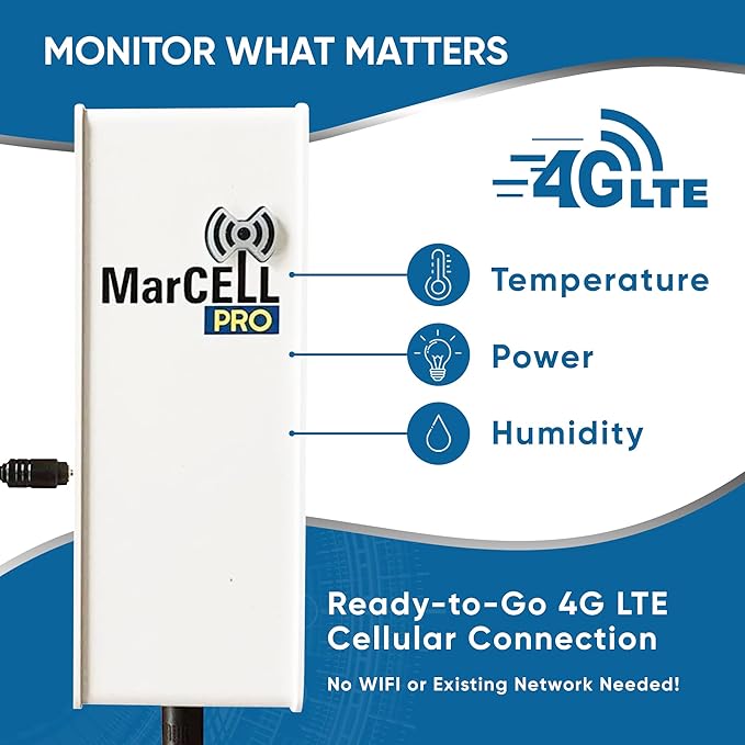 MarCELL PRO - Professional Level Remote Temperature, Humidity & Power Monitor - No WiFi Needed (Uses Verizon Network) - RV, Network Room, Freezer, Home - Instant Phone Call Alerts - Made in The USA - Image 2