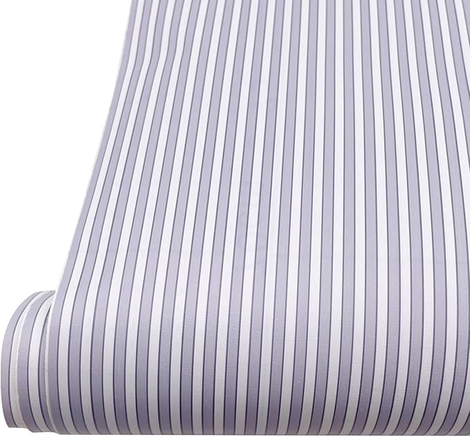 Yifely Blue White Stripes Shelf Liner Drawer Units Decor Sticker Self-Adhesive Furnitures Decor Paper 17.7 Inch by 9.8 Feet - Image 13
