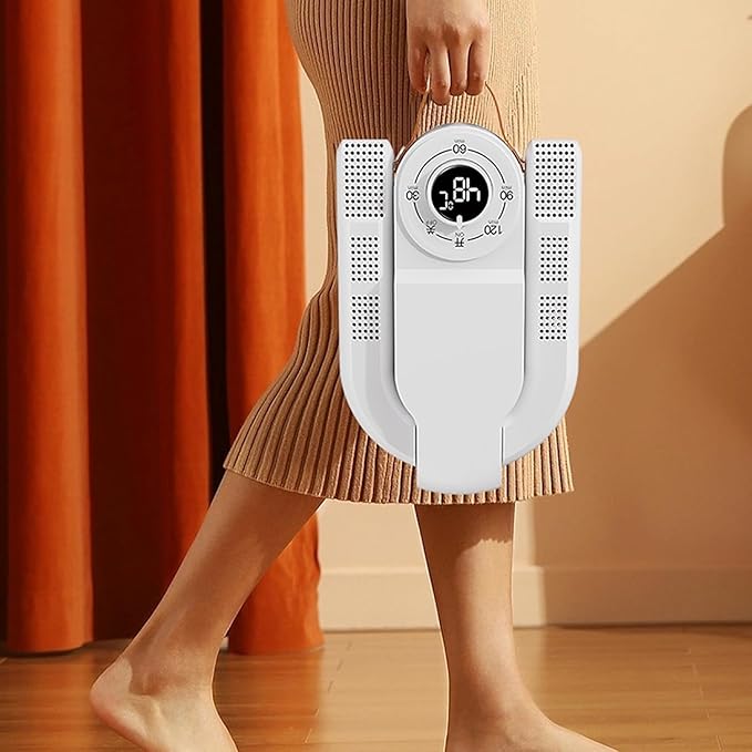 Deodorizing Shoe Dryer, Rapid Boot & Sneaker Dryer with Intelligent Timing, Auto-Off Timer, Foldable Design, Smart Panel, Low Noise, 360° Airflow for Work Boots, Shoes, and Slippers (Style 1) - Image 8