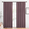 NICETOWN Room Darkening Curtains for Bedroom - Home Decoration Privacy Protection Thermal Insulated Solid Drapes/Draperies for Sliding Glass Door (Dry Rose, Set of 2, 52 x 84 inches) by NICETOWN