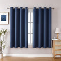 ChrisDowa Grommet Blackout Curtains for Bedroom and Living Room - 2 Panels Set Thermal Insulated Room Darkening Curtains (Stone Blue, 52 x 63 Inch) by ChrisDowa