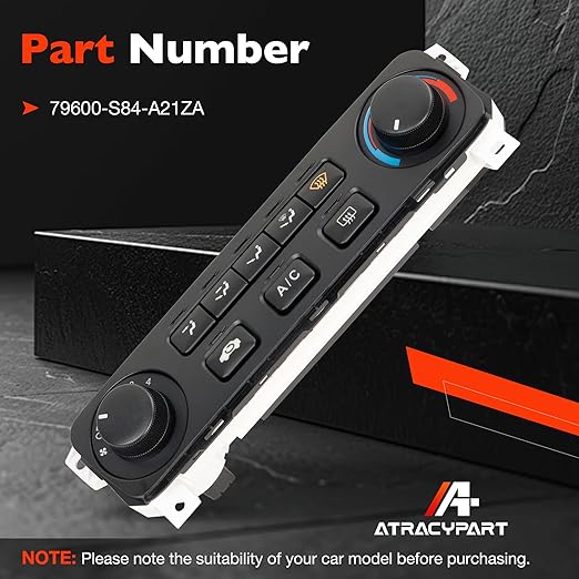 Climate Control Module A/C Heater Air Conditioning Panel Compatible with 2001-2002 Honda Accord Replace# 79600-S84-A21ZA - Image 2