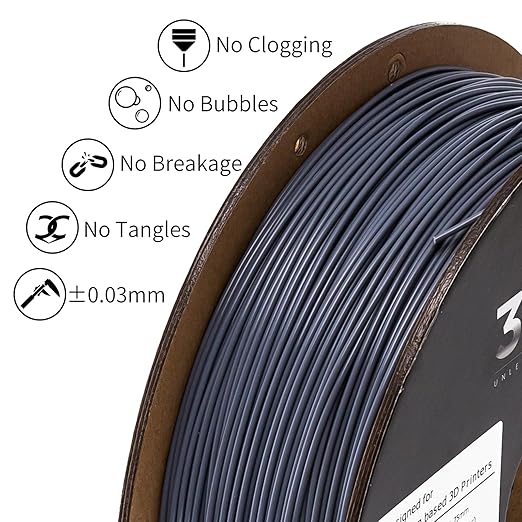 INLAND Micro Center PLA+ 3D Printing Filament 1.75mm - PLA Pro Dimensional Accuracy +/- 0.03 mm - 1kg Cardboard Spool (2.2 lbs) (2 Pack White & Gray, 1.75mm) - Image 4