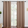 NICETOWN Window Treatment Thermal Insulated Solid Grommet Blackout Curtains/Drapes for Bedroom (1 Pair, 42 by 84 Inch, Cappuccino) by NICETOWN