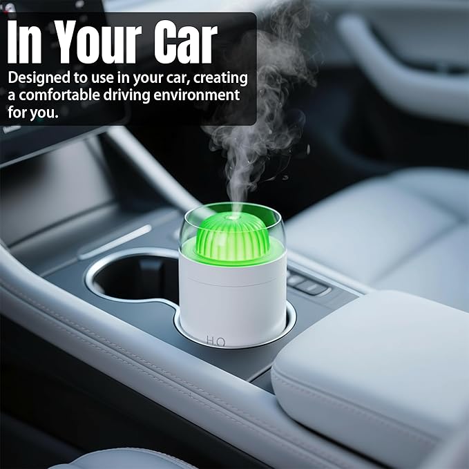 Cactus Mini Humidifier - 500ml USB Powered Portable Small Desktop Air with 2 Cool Mist Modes, 7 Color Light Whisper-Quiet Operation for Office Home Bedroom Nursery Yoga Car Travel - Image 4