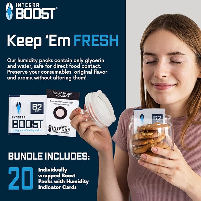 Integra Boost 2-Way Humidity Control Pack - Preserve Flavor & Control Humidity at 62% RH - Moisture Absorber for Herbs, Spices & More - 8 Gram (Pack of 20) - Image 10