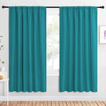 NICETOWN 2 Panels Blackout Curtains, Rod Pocket Window Curtains Room Darkning Drapes for Bedroom/Living Room, Thermal Insulated Solid Draperies for Home Office/Study, 62 by 72-Inch, Peacock Blue by NICETOWN