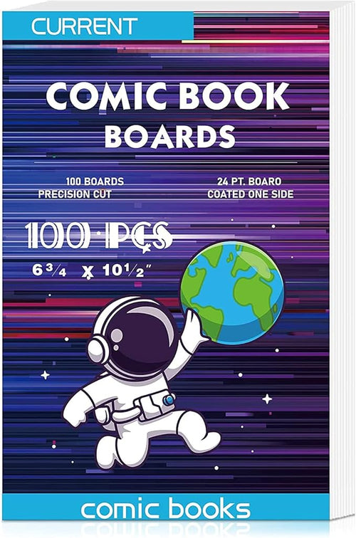 100 Comic Book Boards, Current Size Comic Book Boards, Acid-Free Backing Board,Thick and Durable Books Board for Regular Comics Archival (White) by YSCare