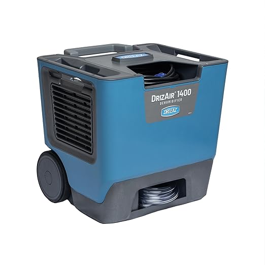Dri-Eaz DrizAir 1400 Commercial Dehumidifier with Pump, 129 Pints, Industrial, Portable Dehumidifier for Up to 6400 Cu Ft by DriEaz
